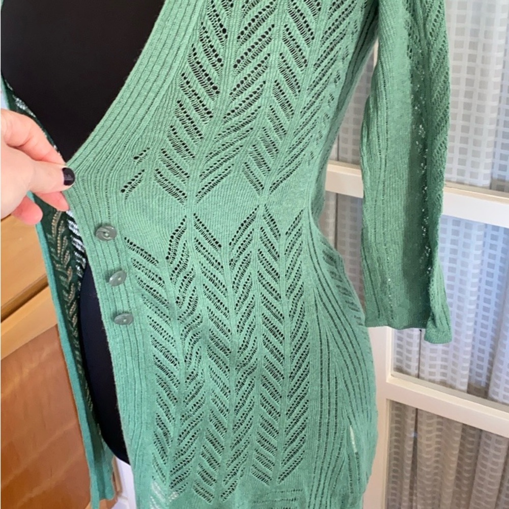 Beautiful and Unique Anthro Cardigan - Picture 2 of 7